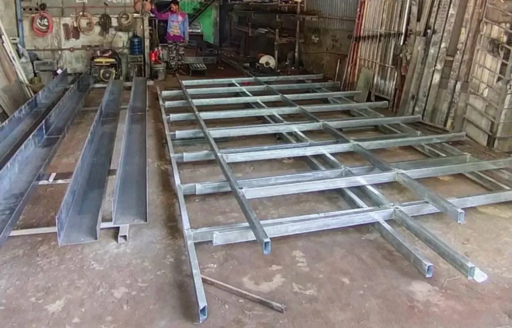 proses pengerjaan kanopi al bengkel las al hadid mubarok