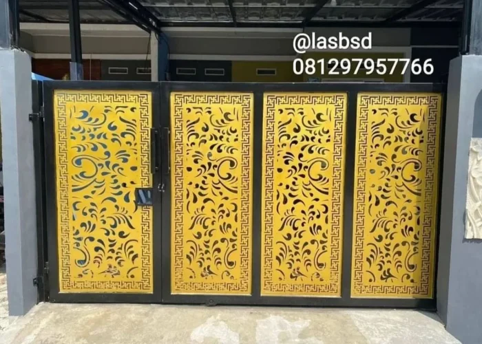 pagar besi cutting laser motif bsd tangerang selatan