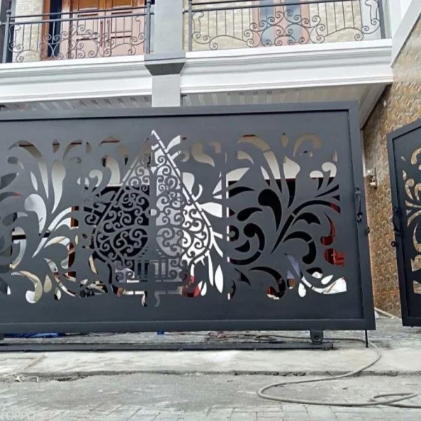 pagar laser cutting motif bsd tangerang selatan