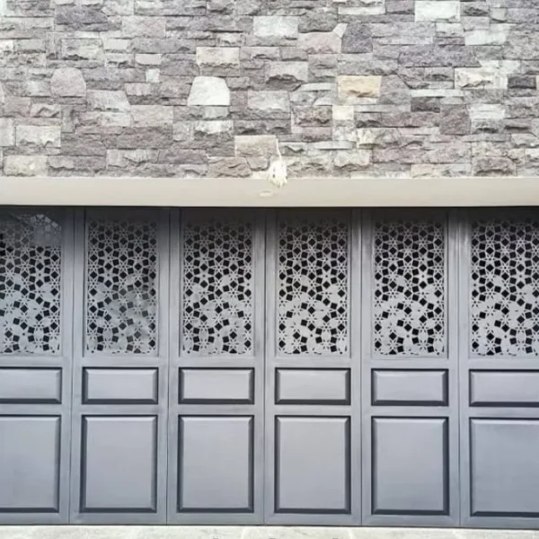 pintu garasi besi tempa laser cutting bsd tangerang selatan